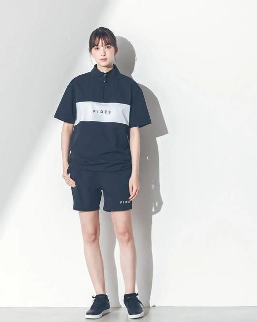 FIDES Golf高尔夫男女同款 半拉链立领套头拼色短袖T恤 宽松休闲防水 商品图5
