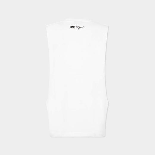 DSQUARED2 男士“ICONique”印花棉质宽松背心 白色 S78GD0114 D20033 100 商品图1