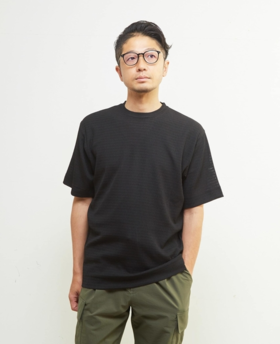 MEN'S MELROSE 夏季男士 编织网格圆领短袖T恤休闲透气舒适