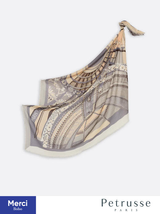 Petrusse贝图丝 PARIS LAINE 巴黎印象 羊毛方巾 商品图1