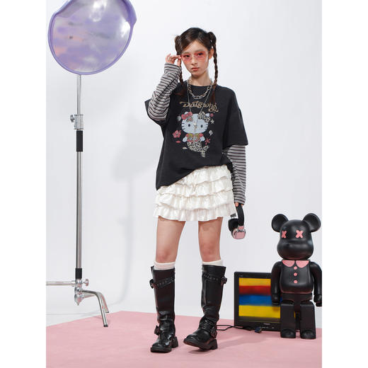 条纹长袖KT假两件圆领T恤-纪念日百货门店同款169264837 商品图3