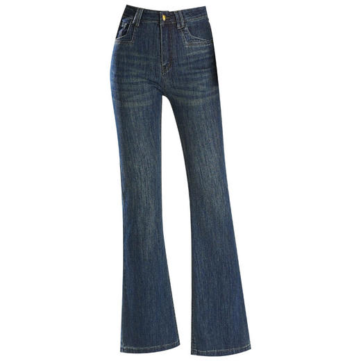 「自」全新升级【铂金会员146/天猫199/差价53】(13750)落实了气质百搭微喇牛仔裤2026春季新款高腰显瘦直筒裤女 商品图4