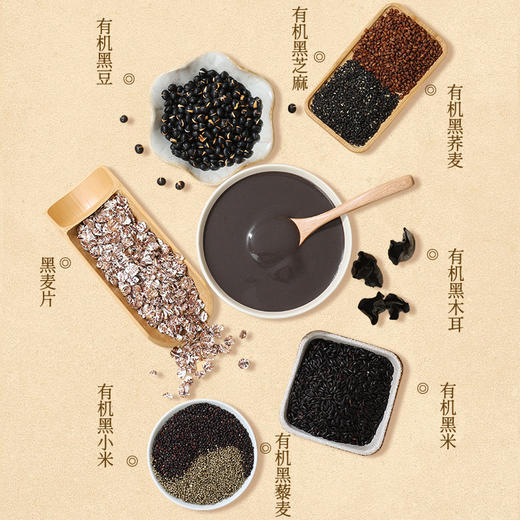 【商城专属】燕之坊有机黑八宝黑藜麦黑芝麻营养谷物餐450g 商品图1