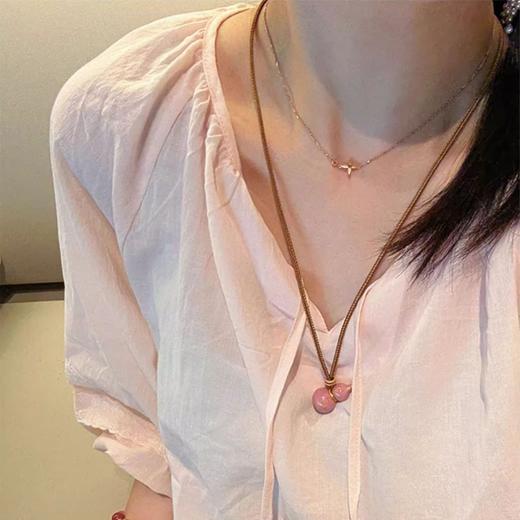 【实心纯铜❗️有质感精选色系】新中式彩色珐琅滴釉红色葫芦项链女长款吊坠编绳配饰多巴胺毛衣链。jc 商品图2