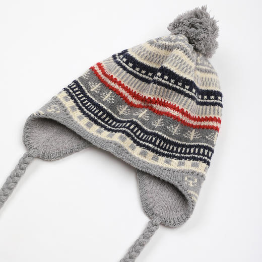 ROMI STUDIO“温暖包裹”羊毛混纺北欧提花编织护耳帽RWCWP07542 商品图4