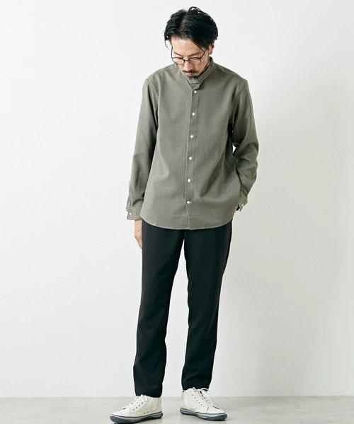 MEN'S MELROSE 男士 经典日系格纹带领衬衫 休闲长袖衬衣 商品图8