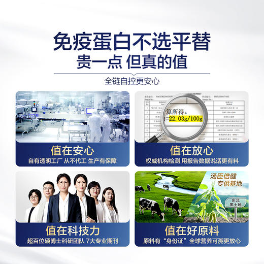 【22g免疫蛋白】汤臣倍健旗舰蓝罐臻钻蛋白粉增强免疫力蛋白粉礼盒 商品图7
