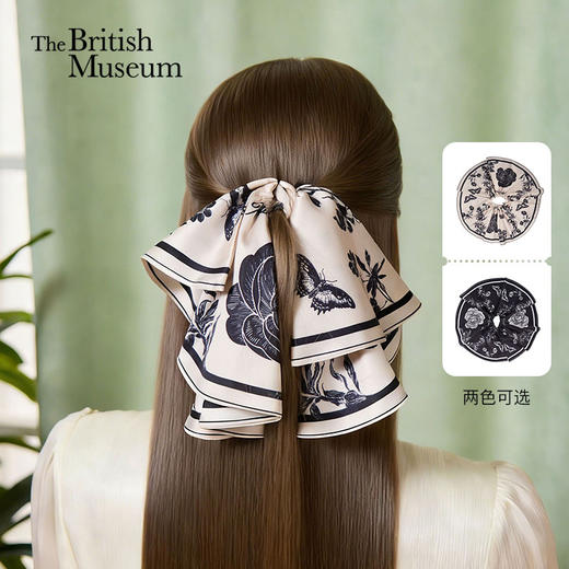 大英博物馆博物志系列蝶影花香米色 黑色 发圈 商品图0