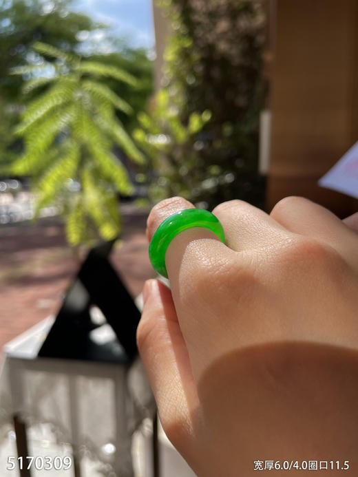 艳绿扳指【5170309】圈口11.5~具体价格微信咨询 商品图6