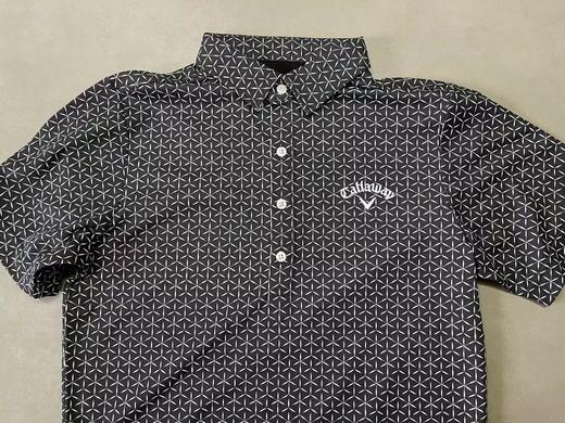 Callaway 高尔夫男士 几何印花刺绣标polo衫短袖UPF15 透气速干 商品图2