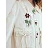 两三事心跳同频2026春季新款甜美花朵毛巾绣蕾丝边翻领短外套女 商品缩略图3