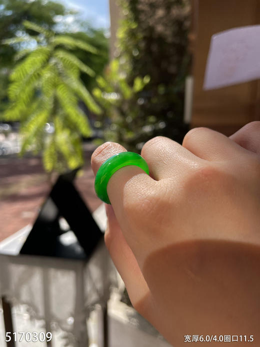 艳绿扳指【5170309】圈口11.5~具体价格微信咨询 商品图7