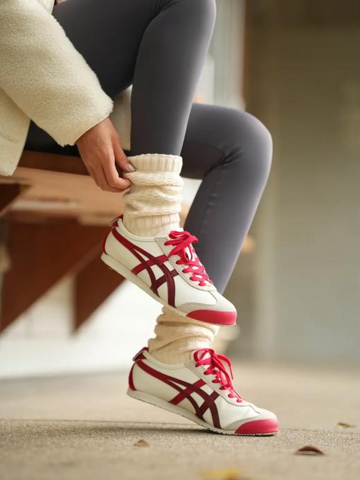 【鬼塚虎 MEXICO 66 CNY马年限定款】舒适时尚百搭经典 支撑  男女同款 白红色 商品图7