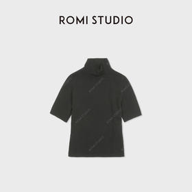 ROMI STUDIO轻奢混纺山羊绒羊毛针织套头半高领毛衫女RWCSST1711