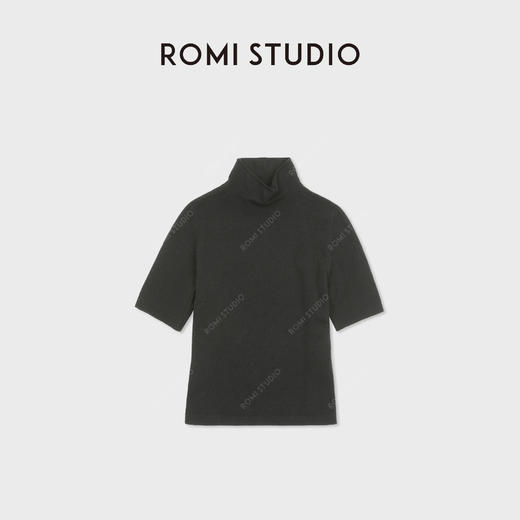 ROMI STUDIO轻奢混纺山羊绒羊毛针织套头半高领毛衫女RWCSST1711 商品图0