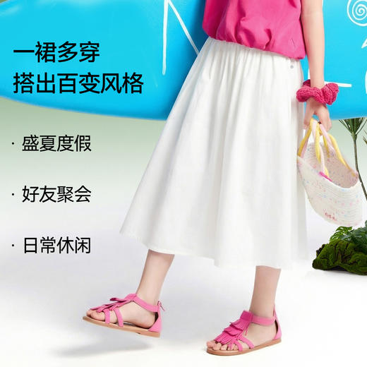 女童全腰梭织半裙夏季新款安奈儿童装EG623677 商品图3