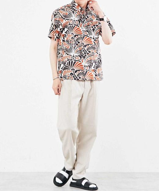 MEN'S MELROSE 夏季男士 彩色印花清凉感polo领短袖花衬衫 商品图7