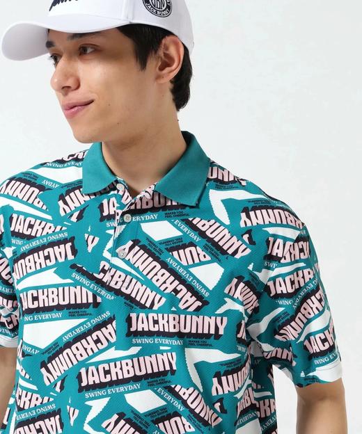 Jack Bunny 男士高尔夫 字母糖果图案透气速干polo领短袖 宽松轻盈 商品图10