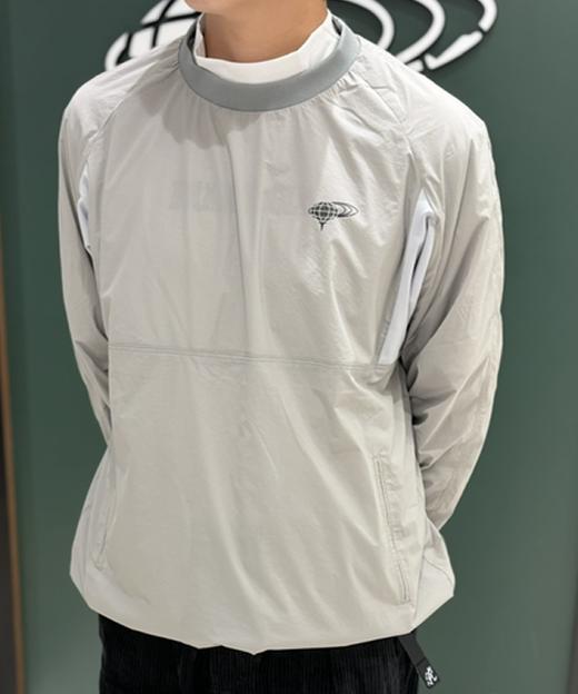 BEAMS 高尔夫男款  拼色防水带网状内衬 弹力圆领长袖套头外套 商品图4