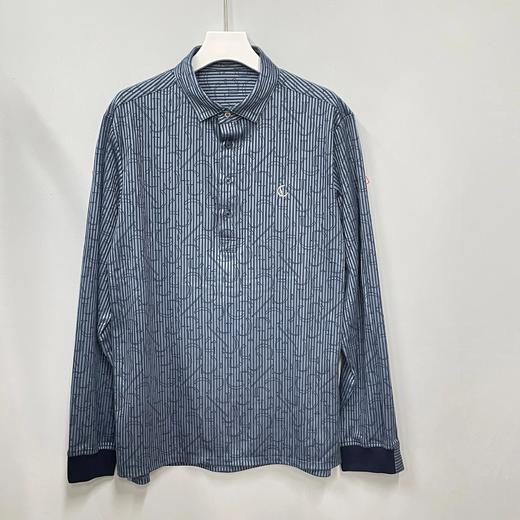 Callaway 高尔夫男士 C/G印花条纹提花polo领长袖衬衫 商品图4