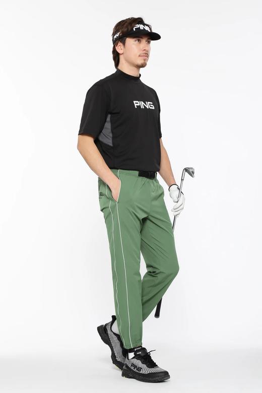 PING 高尔夫男士 夏季新款 字母印花立领透气舒适短袖T恤 商品图5