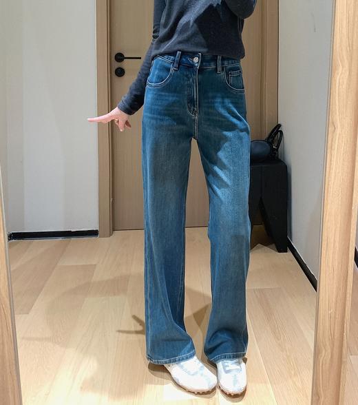 土耳其新款心动双版加绒直筒四面弹窄版牛仔裤 商品图8