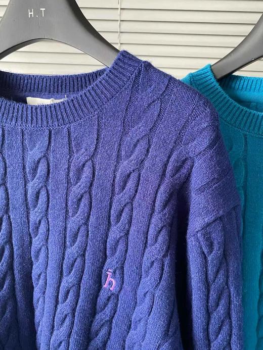 F013013春秋季新品男士圆领绞花羊毛针织衫 商品图7