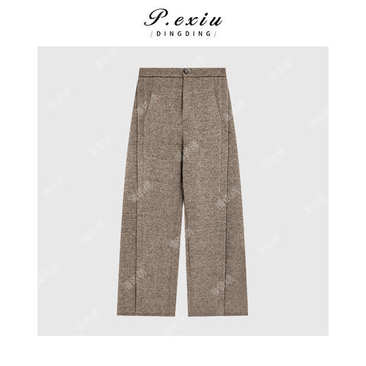 04-4潘依绣丁丁宠粉羊毛复古腔调慵懒风立领抽绳连帽休闲裤裤套装W-63629 商品图3