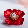 海水AK珍珠红花胸针吊坠8-9mm 商品缩略图2