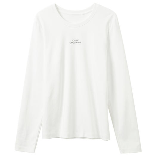 【匹马棉】三彩2026春季新款圆领字母T恤宽松长袖基础套头衫休闲Z 商品图4