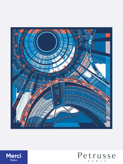 Petrusse 贝图丝 Paris 巴黎印象 真丝方巾 商品图1