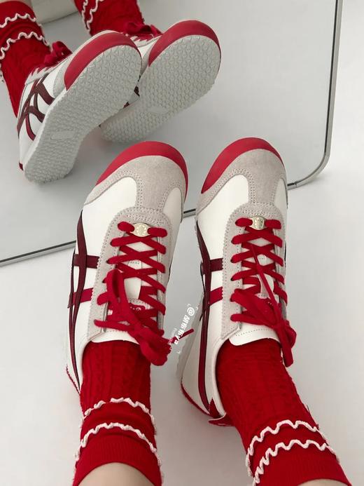 【鬼塚虎 MEXICO 66 CNY马年限定款】舒适时尚百搭经典 支撑  男女同款 白红色 商品图10