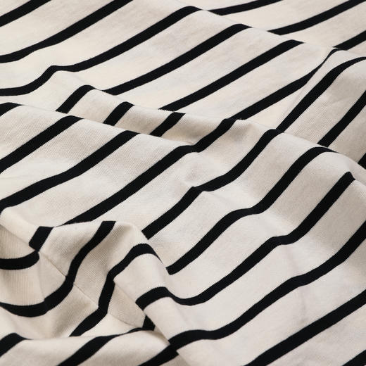 ROMI STUDIO"简约随性"全棉条纹撞色短款圆领长袖T恤 RWDSS61798 商品图3