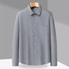 【DX】【100%棉】大依优型大码男装春秋长袖纯棉翻领衬衫全棉商务休闲百搭上衣T恤 商品缩略图3