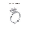 ShiningHouse[培育] 18k金钻石戒指 圆钻形3克拉钻人工真钻人造钻石K金戒指简约六爪钻石戒指悦己送礼臻选【此商品不支持7天无理由退货退款】 商品缩略图2