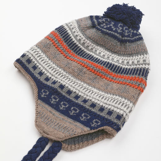 ROMI STUDIO“温暖包裹”羊毛混纺北欧提花编织护耳帽RWCWP07542 商品图2