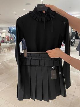 ST家春夏新款花边腰封百褶短裙，一年四季都能穿，百搭住了！W822033-24