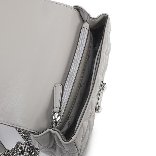 191262364211 迈克高仕MICHAEL KORS MK San 菱格衔缝小香风链条通勤皮质单肩斜挎包【21*6*14cm】 商品图5