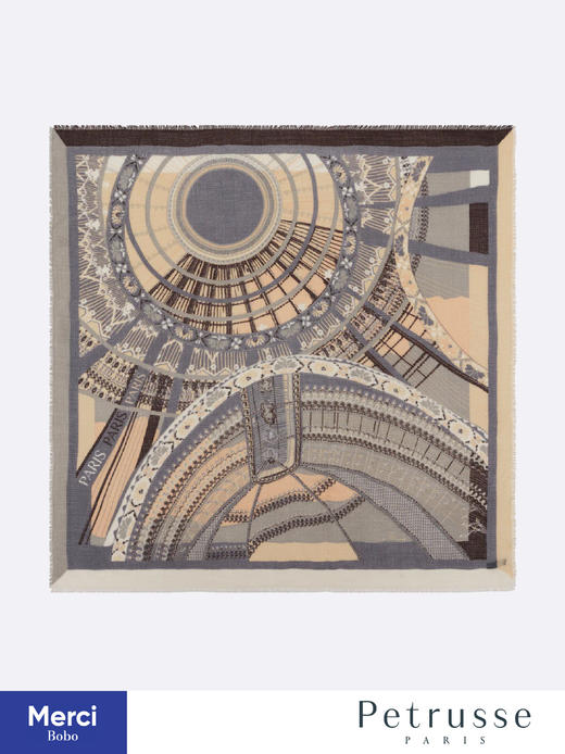 Petrusse贝图丝 PARIS LAINE 巴黎印象 羊毛方巾 商品图0