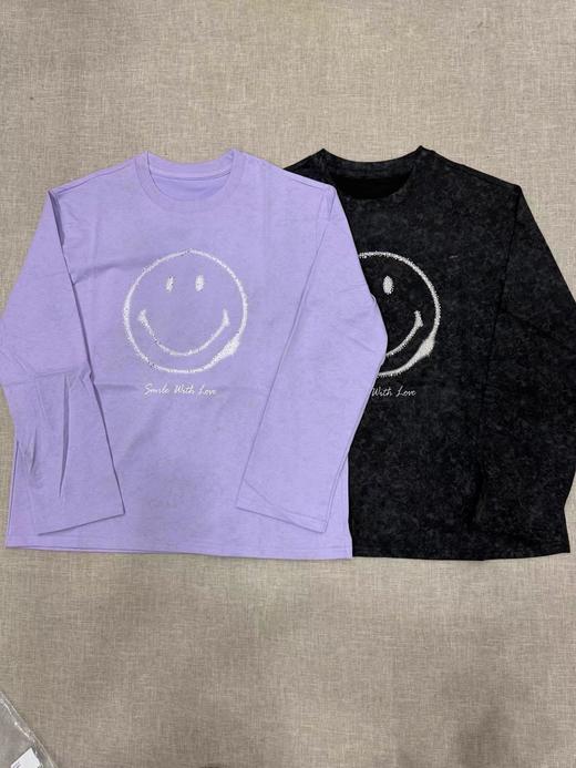 F013028联名长袖T恤2026新品烫钻笑脸长袖T俏皮软语 商品图10