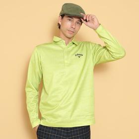 Callaway男士高尔夫 叶子印花拉绒polo衫长袖 舒适保暖