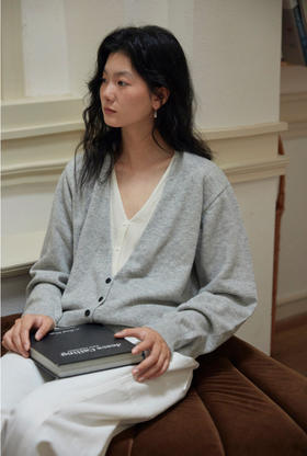 高智高阶随身假两件超细美利奴羊毛开衫毛衫