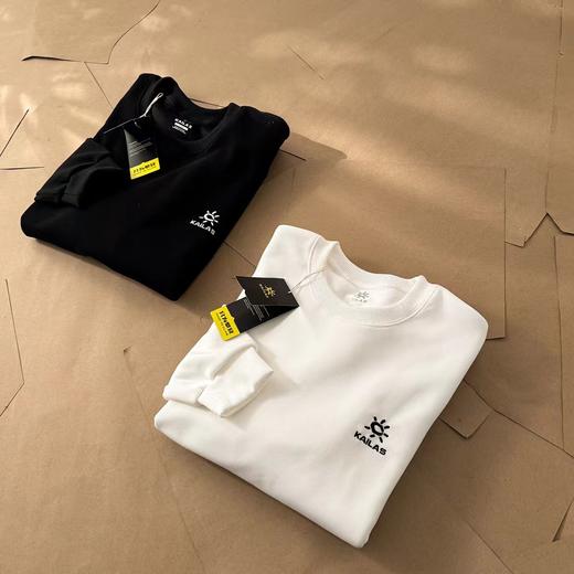 F013019圆领胸口刺绣logo加绒卫衣上衣男女同款 商品图3