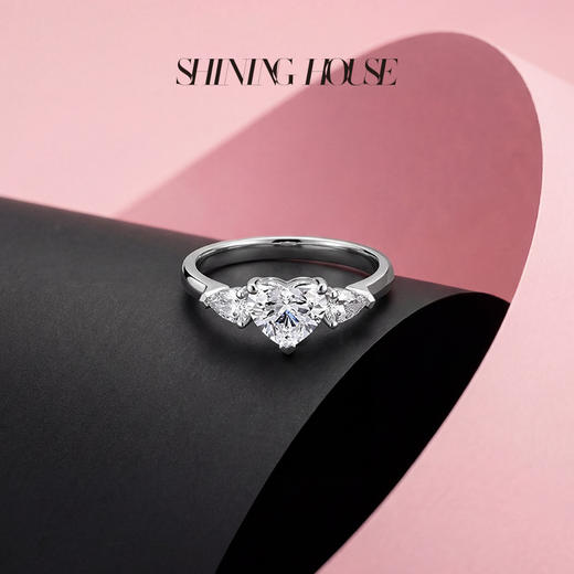 【预售】ShiningHouse[培育] 18k金钻石戒指 心形1克拉钻人工真钻人造钻石K金戒指时尚钻石戒指悦己送礼臻选【此商品不支持7天无理由退货退款】 商品图3