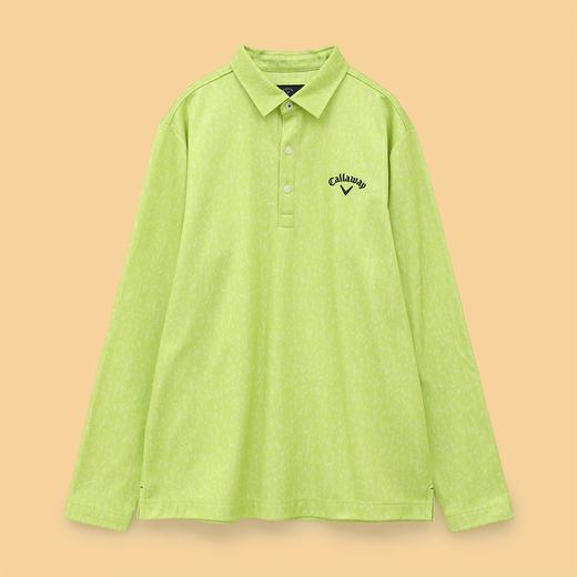 Callaway男士高尔夫 叶子印花拉绒polo衫长袖 舒适保暖 商品图2