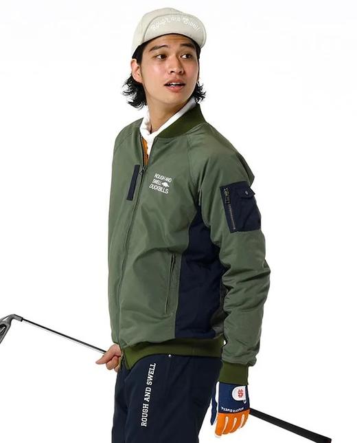 Rough & Swell 高尔夫男款 秋冬新款 防水弹力抗静电 保暖百搭运动休闲拼接机能夹克 商品图0