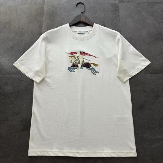 F013036新款彩色绣花战马短袖T恤男女同款 商品图0