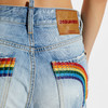 DSQUARED2 女士字母徽标贴片休闲牛仔裤 蓝色 S75LB1143 D30011 470 商品缩略图3