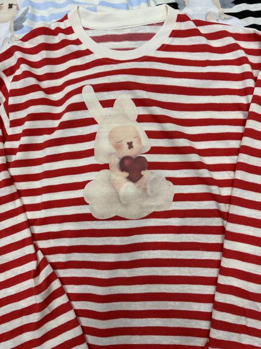 F013026联名2026春季新款刘浩存同款卡通印花条纹针织衫 商品图10