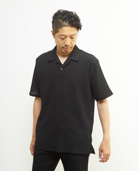 MEN'S MELROSE 夏季男士 编织网格Polo领短袖T恤休闲透气舒适 商品图3